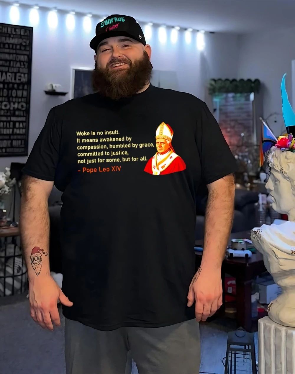 Pope Leo XIV Woke is no insult. It means awakened by compassion humbled by grace shirt