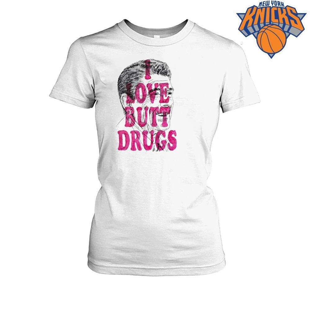 I Love Butt Drugs Ronald Reagan Pink Graffiti Sketch Portrait Shirt