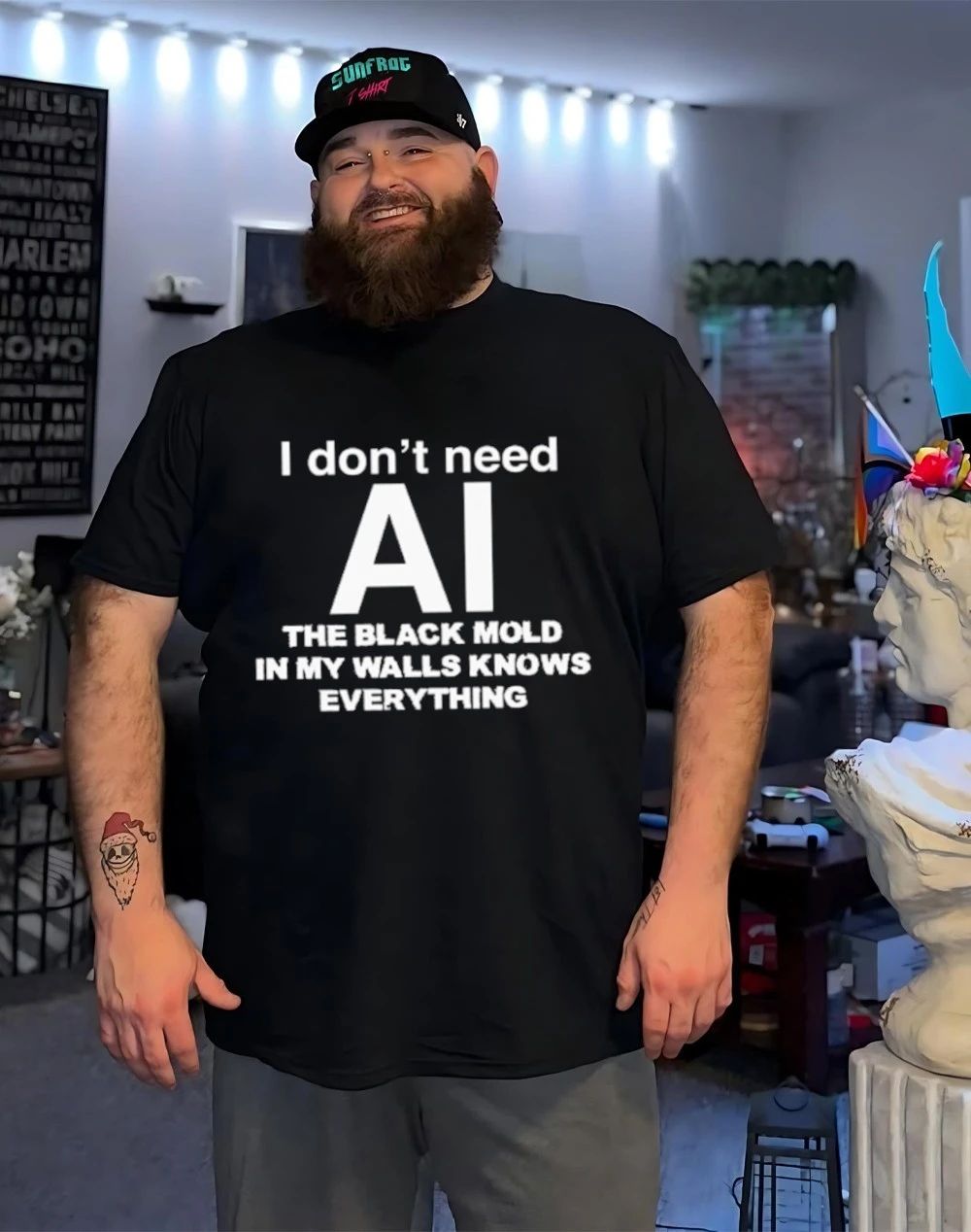 I don’t need AI black mold in my walls knows everything shirt