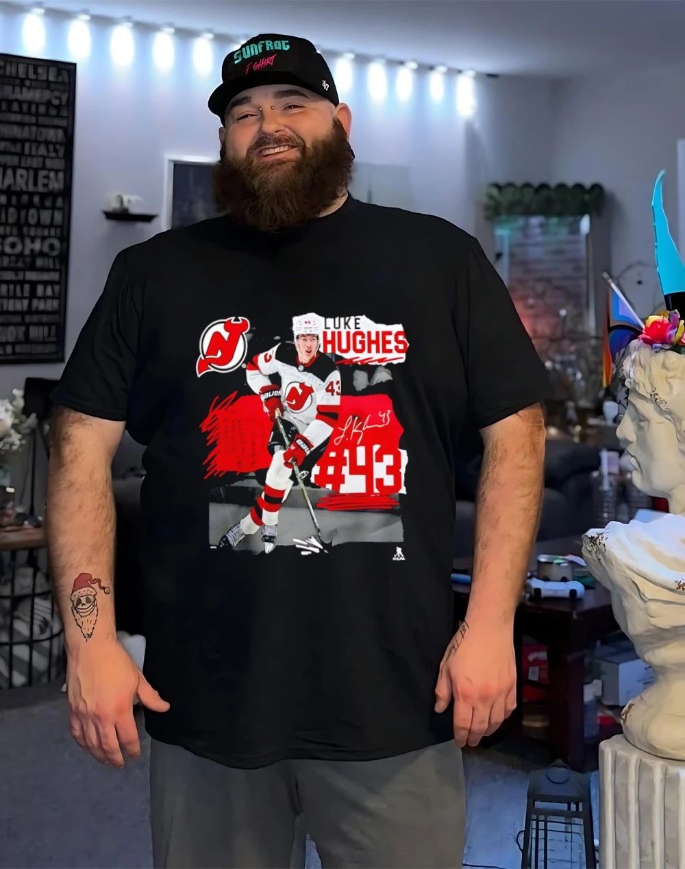 Luke Hughes New Jersey Devils Fresh Ice signature shirt