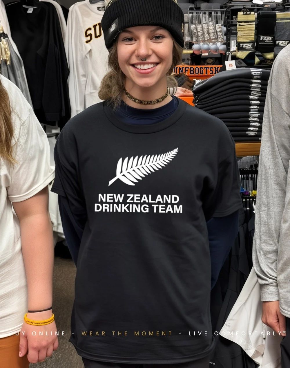 New Zealand Drinking Team shirt
