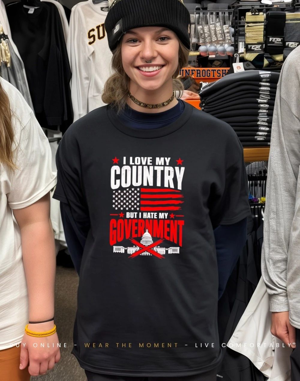 I Love My Country But I Hate My Government shirt