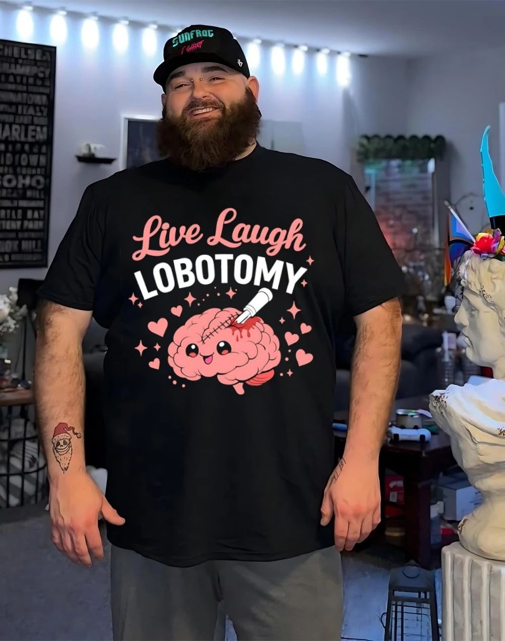 Brain live laugh lobotomy shirt