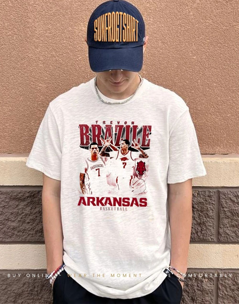 Trevon Brazile Arkansas Razorbacks 90s Graphic shirt