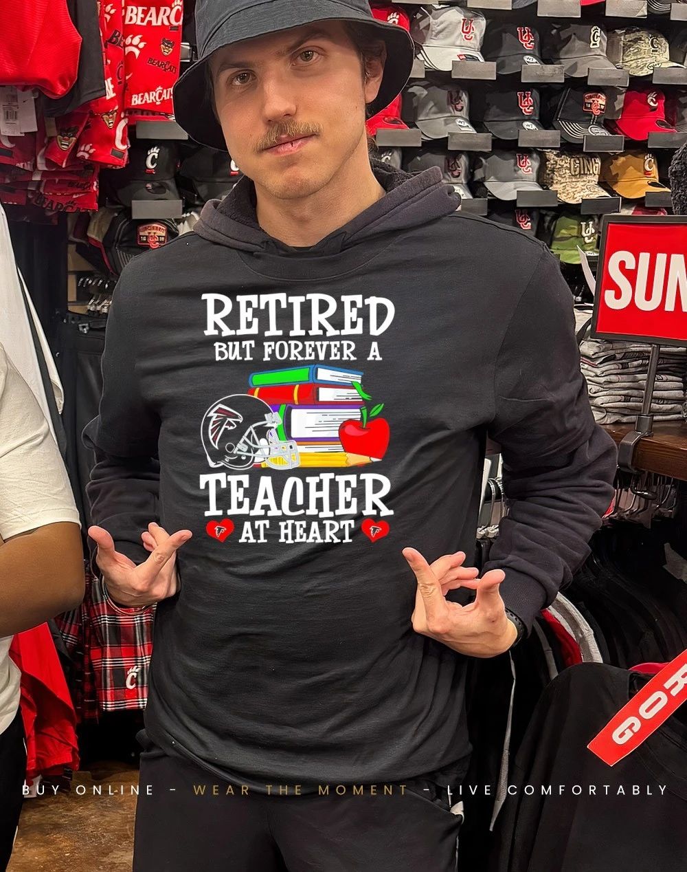 Atlanta Falcons Retired But Forever a Teacher At Heart shirt