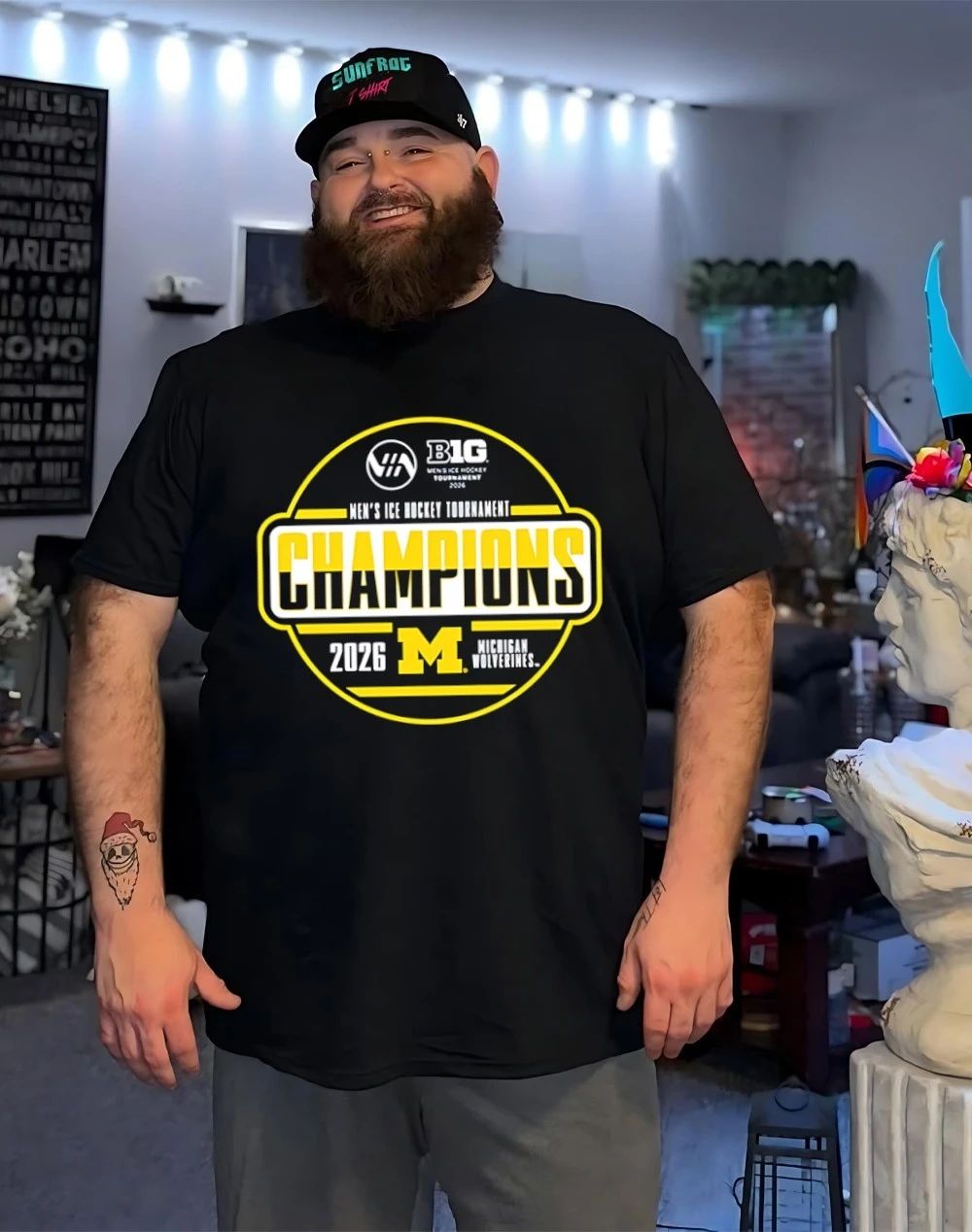 Michigan Wolverines 2026 Big Ten Hockey Champions logo shirt