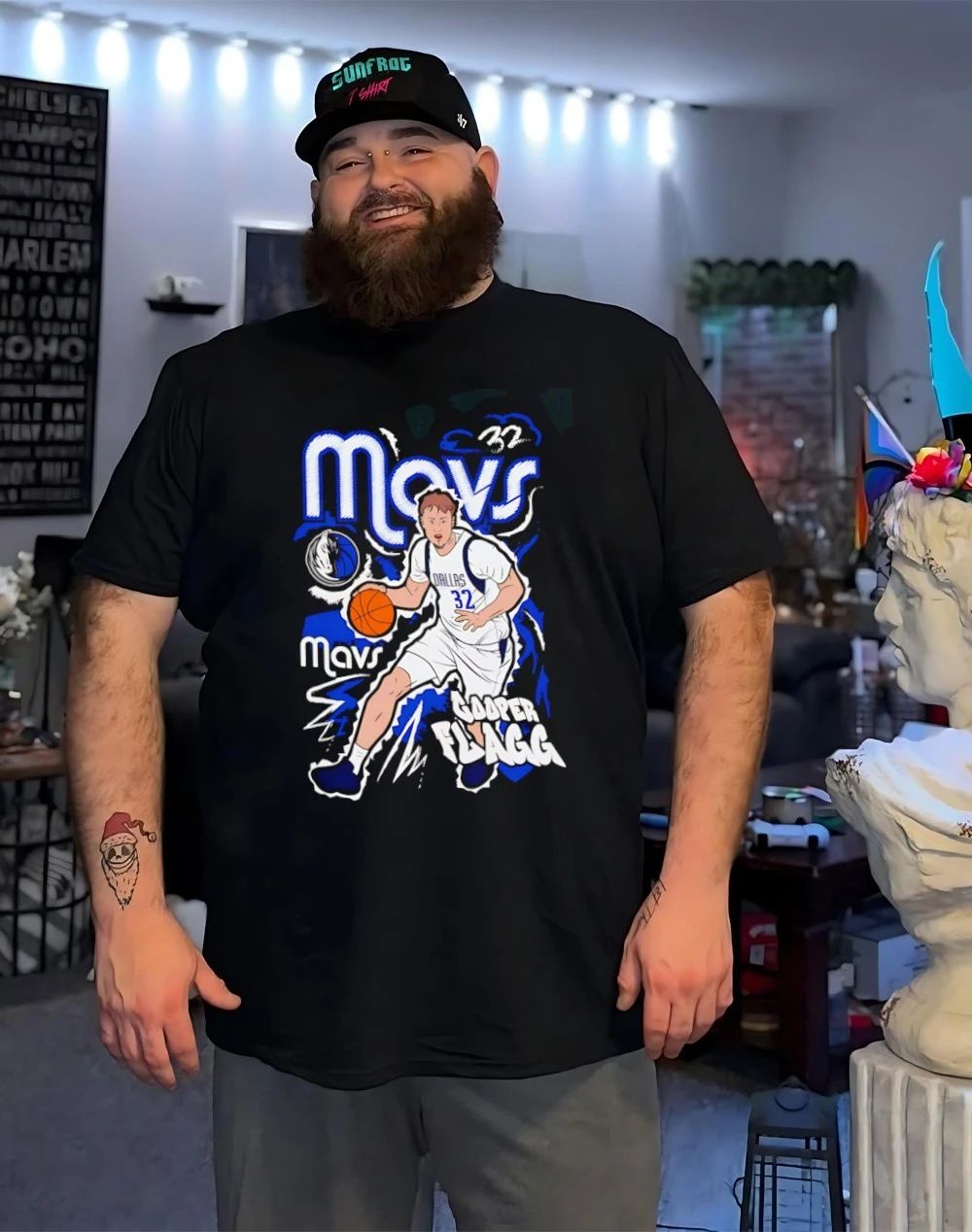 Cooper Flagg Dallas Mavericks Chalked Up Player paint shirt