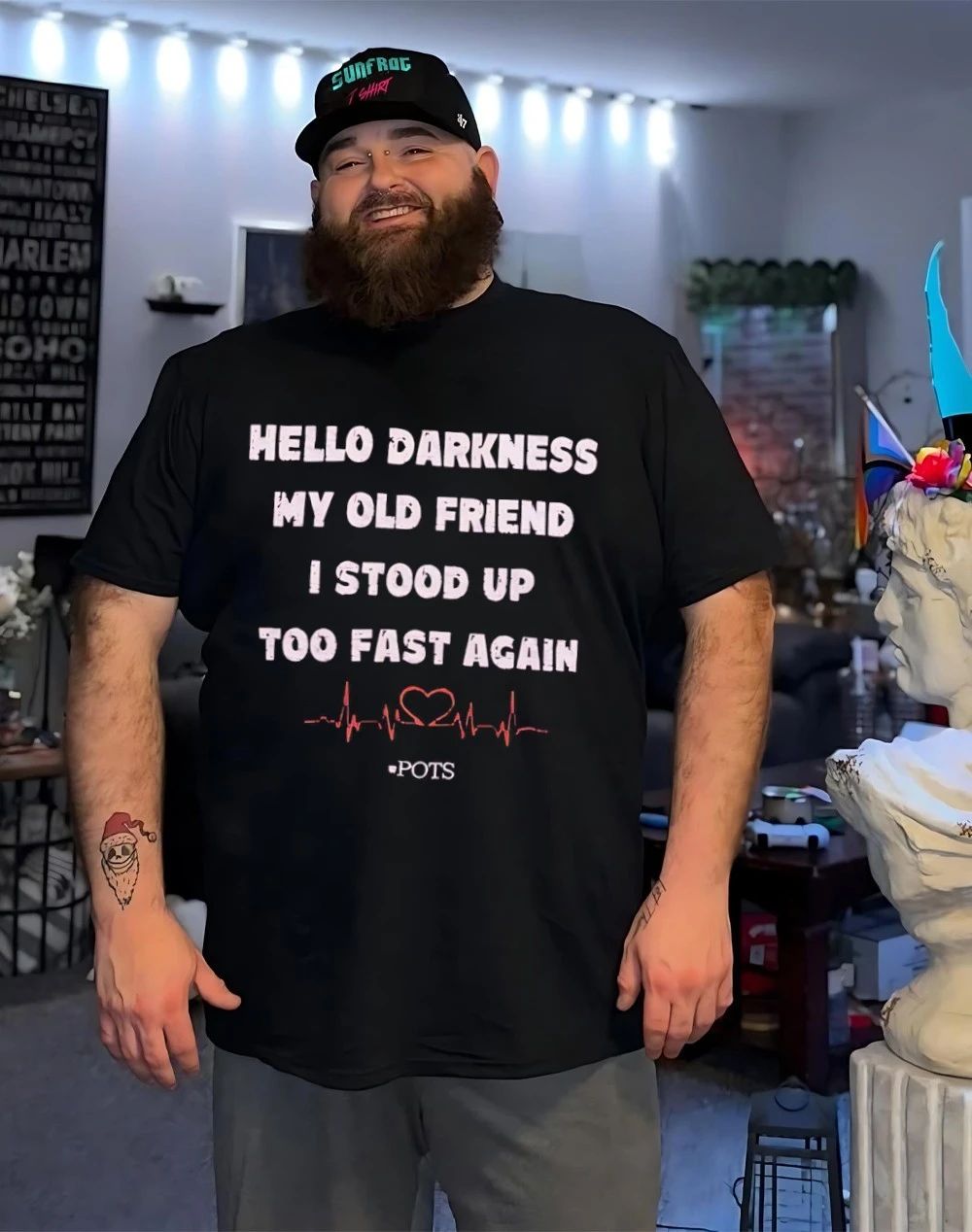Hello darkness my old friend I stood up too fast again shirt
