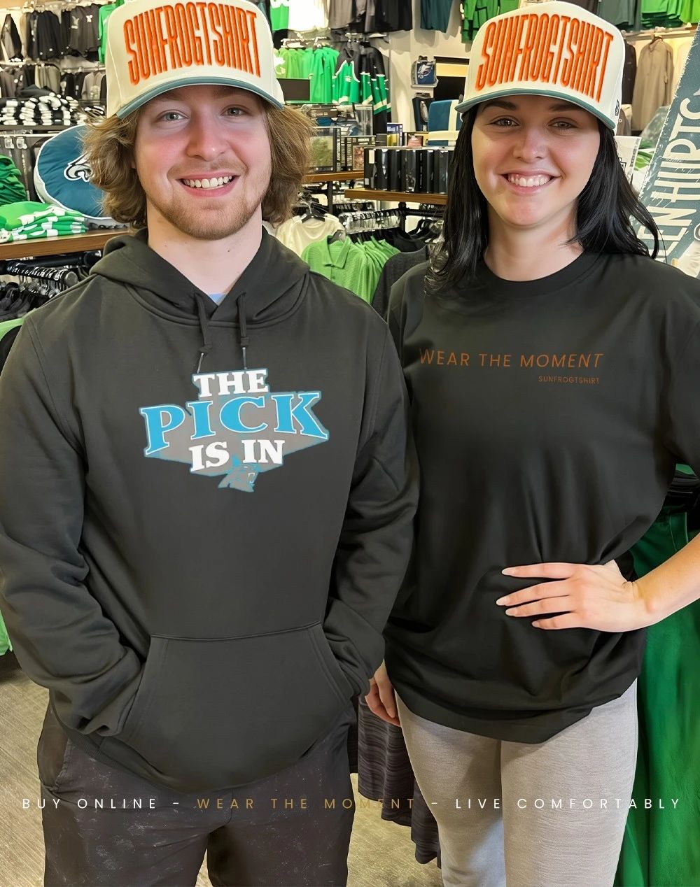 Carolina Panthers The Pick Is In logo shirt