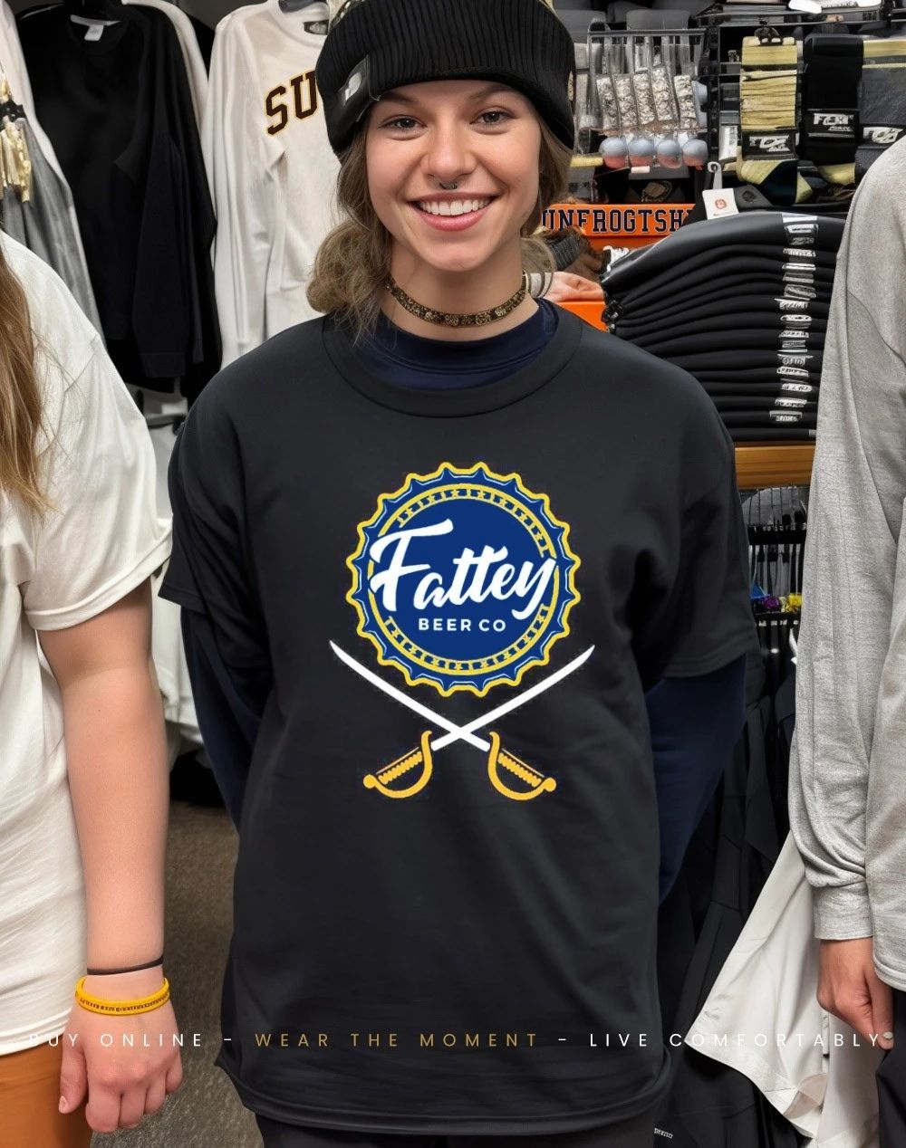 Buffalo Sabres Fattey Beer Co. Hockey front and back shirt