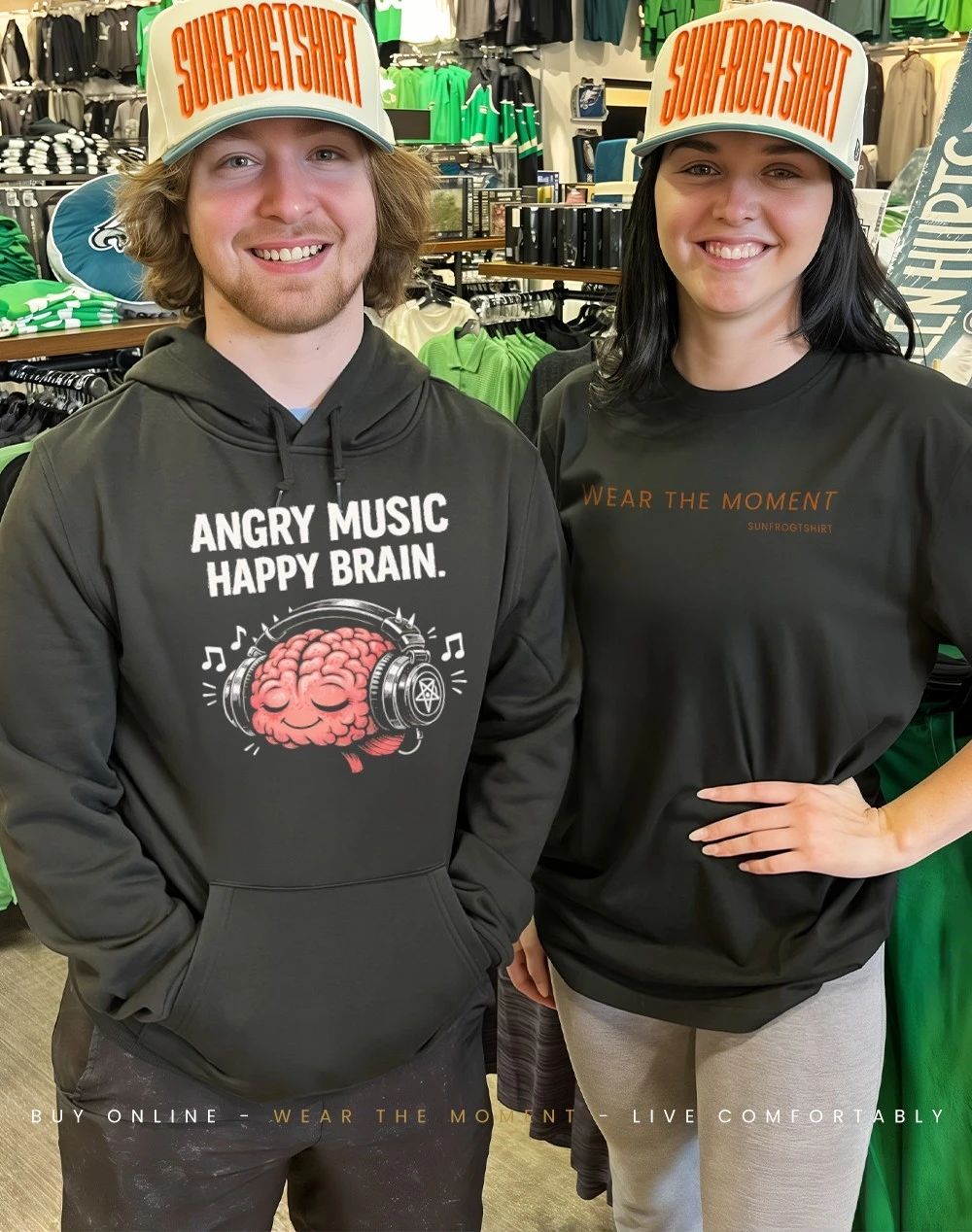 Angry music happy brain shirt