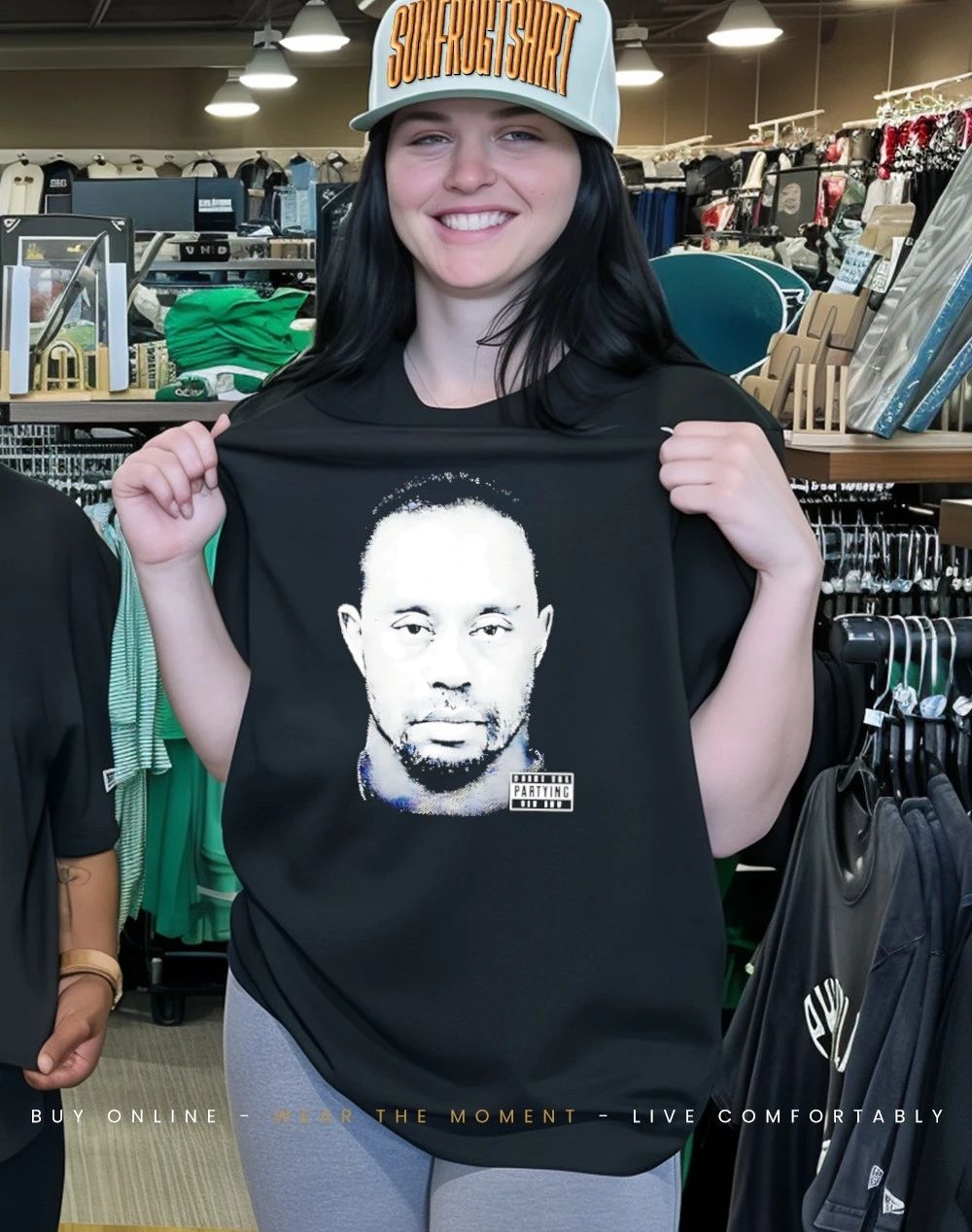 Tiger Woods Party Boy Big Head graphic shirt