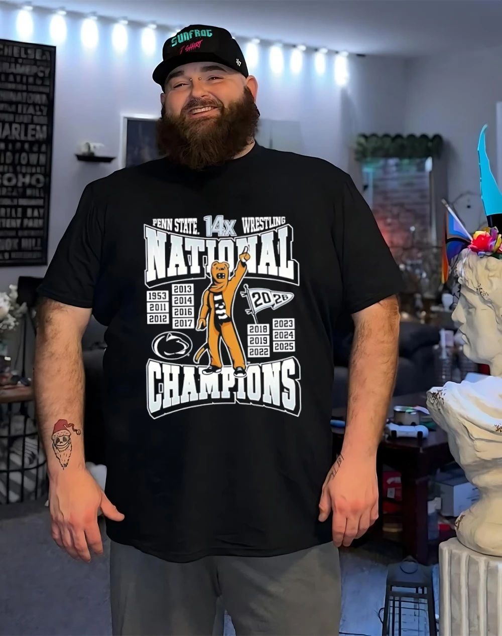 Penn State 2026 14X Wrestling National Champs mascot shirt