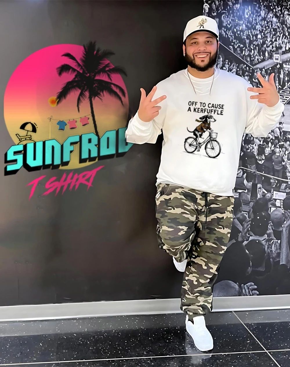 Dachshund dog riding bike off to cause a kerfuffle shirt