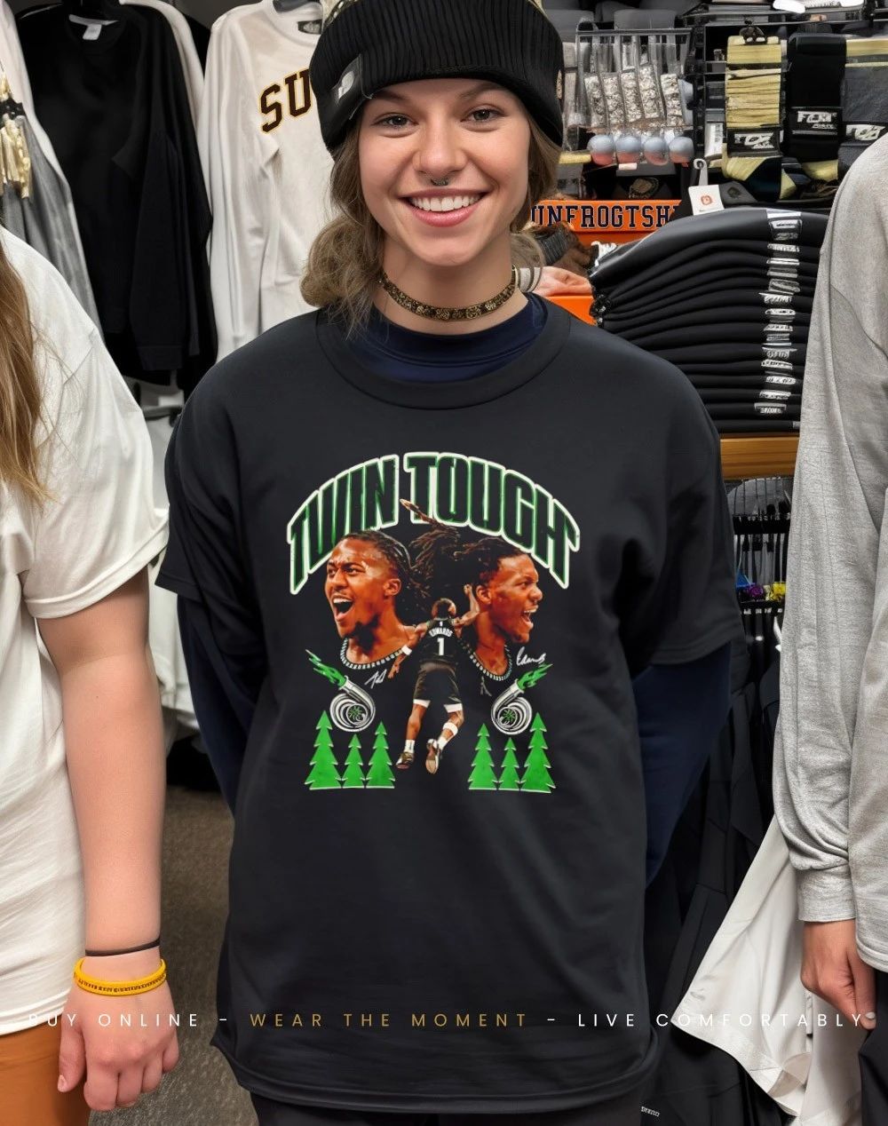 Timberwolves Bones Hyland Anthony Edwards Twin Tought’ signatures shirt