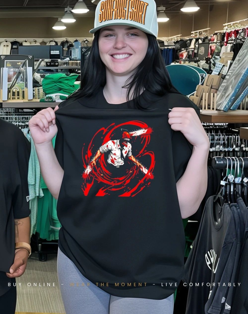Chainsaw Man Denji Bloody Art graphic shirt
