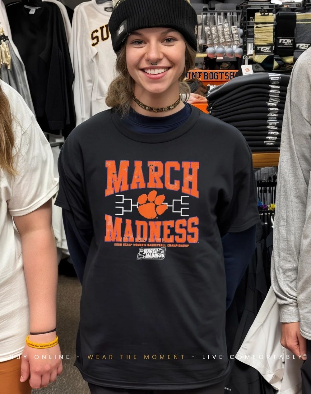 Clemson Tigers WBB 2026 March Madness logo shirt
