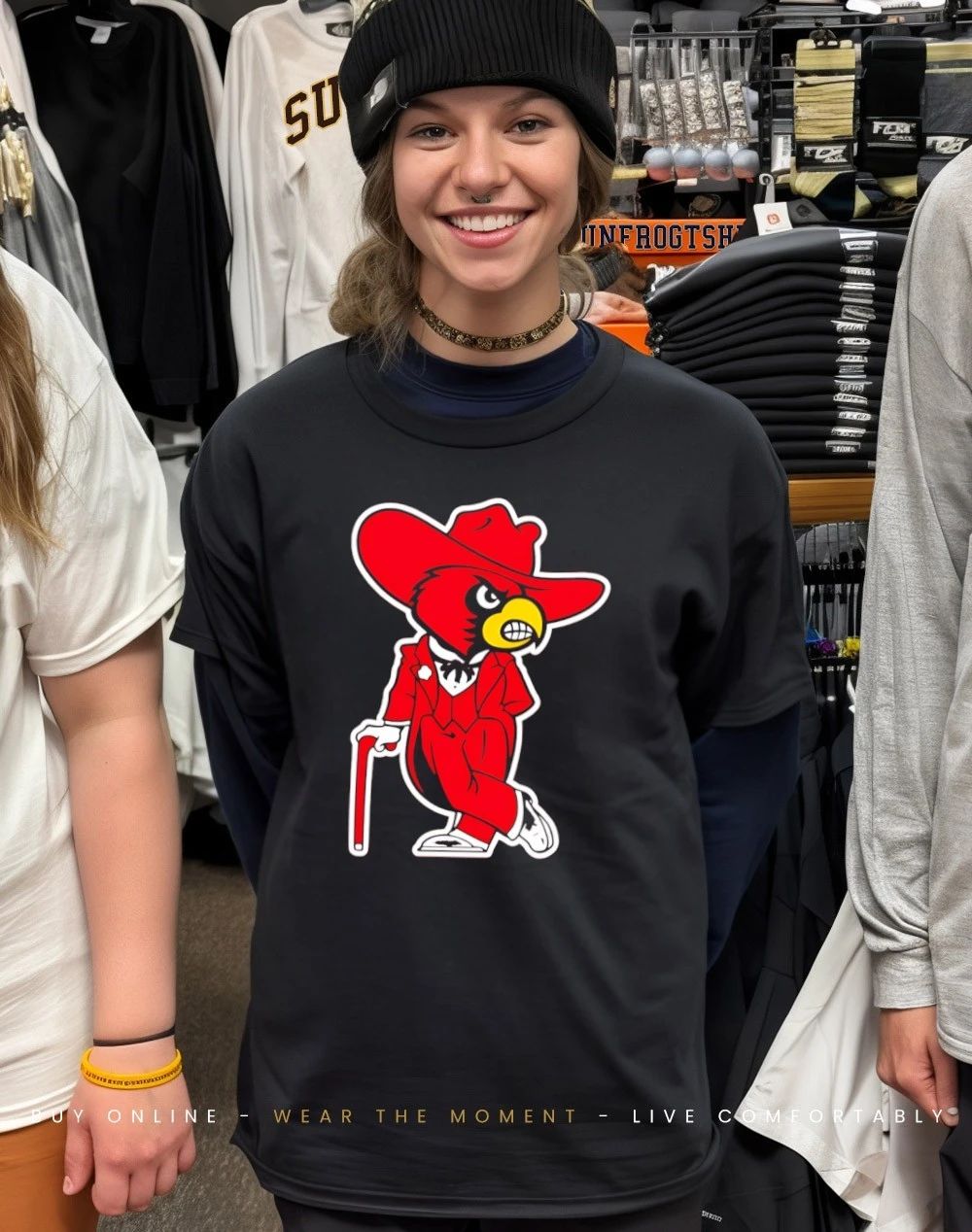 Louisville Cardinals mascot Colonel Reb parody shirt