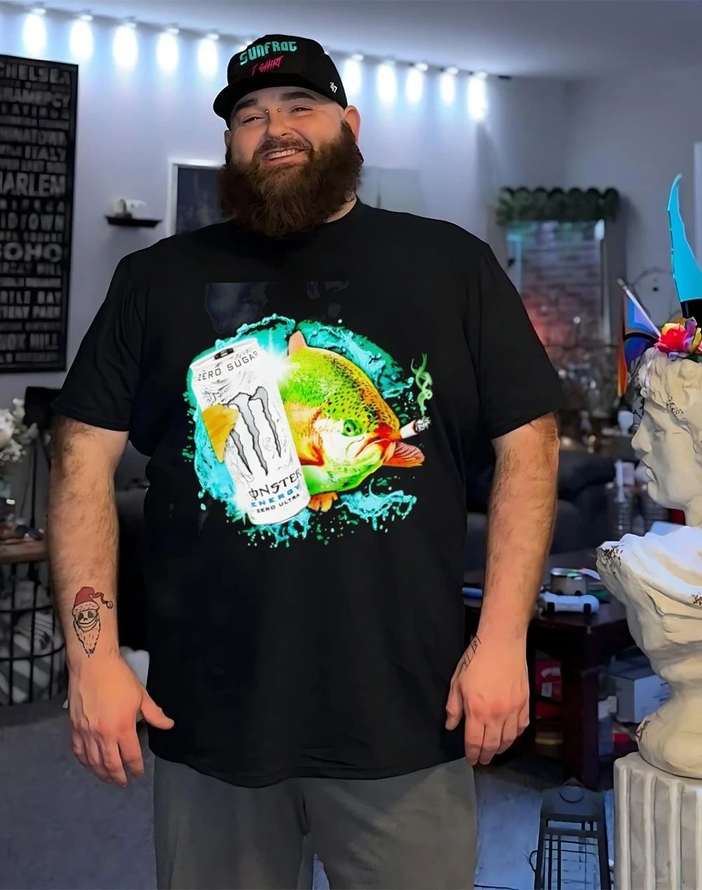 Dope Ass Fish Smoke Monster Beer Shirt