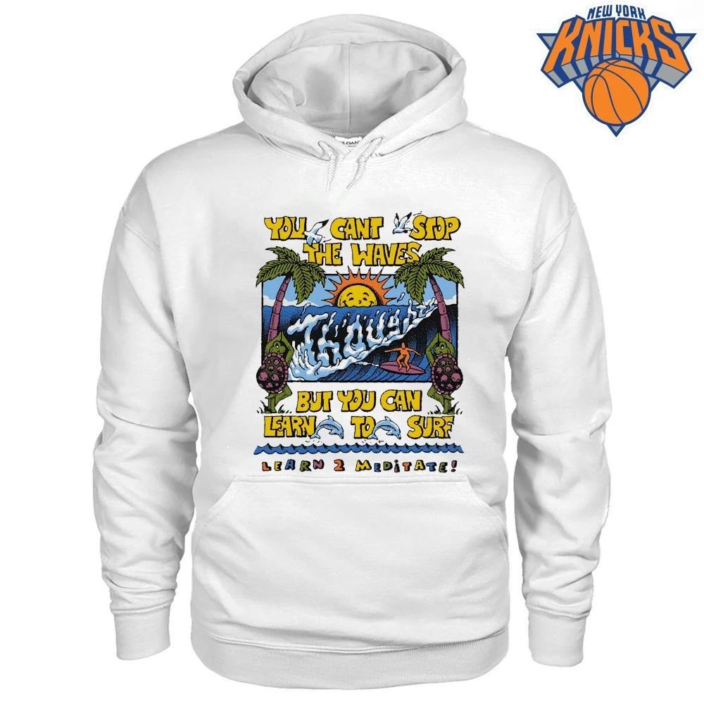 Retro Surf Meditation Motivation Cant Stop The Waves Learn To Surf Shirt