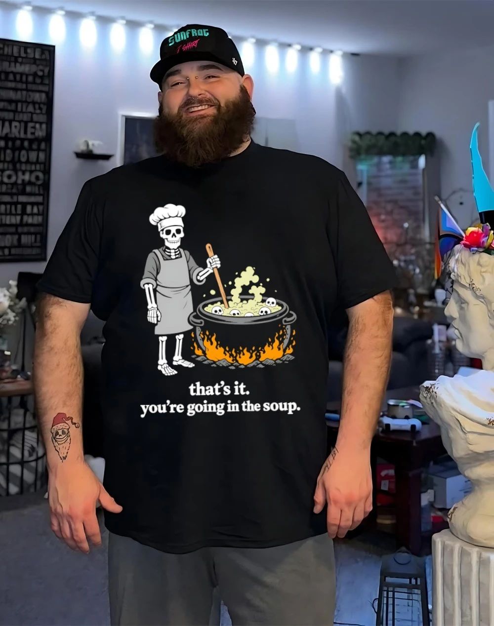 Skeleton cauldron that’s it you’re going in the soup shirt