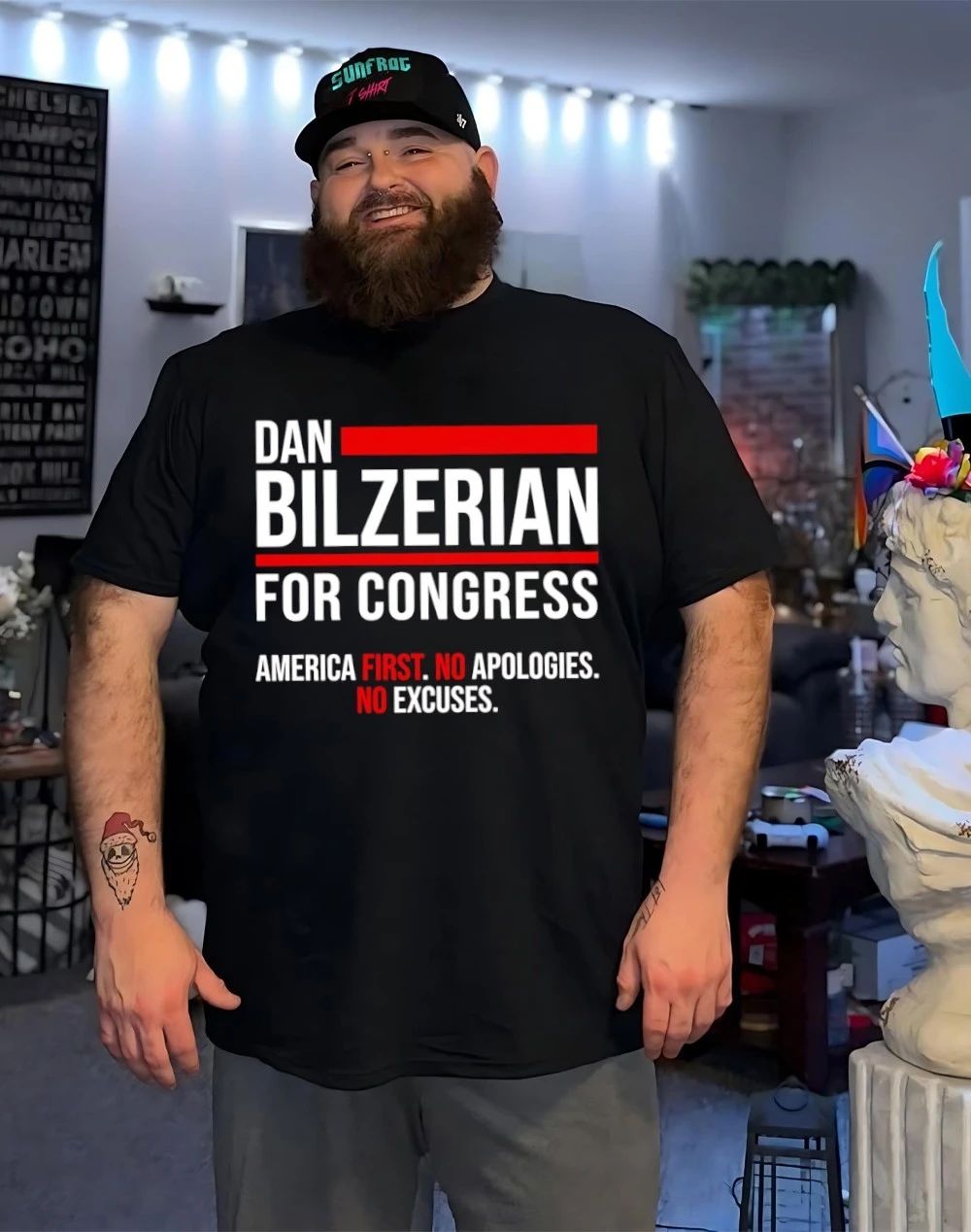 Dan Bilzerian for Congress America first no apologies no excuses 2026 Campaign shirt