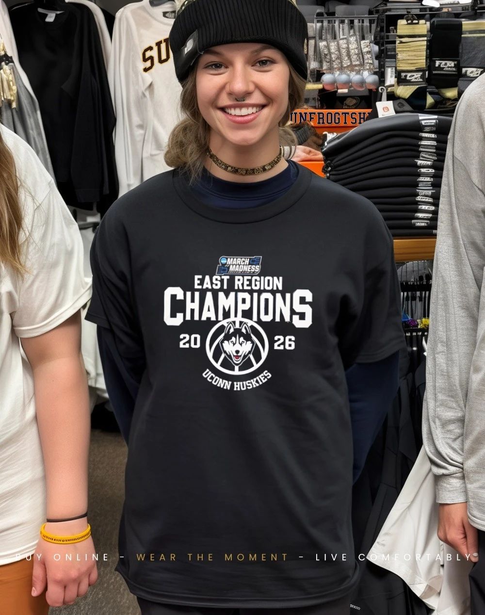 UConn Huskies March Madness East Region Champions 2026 shirt