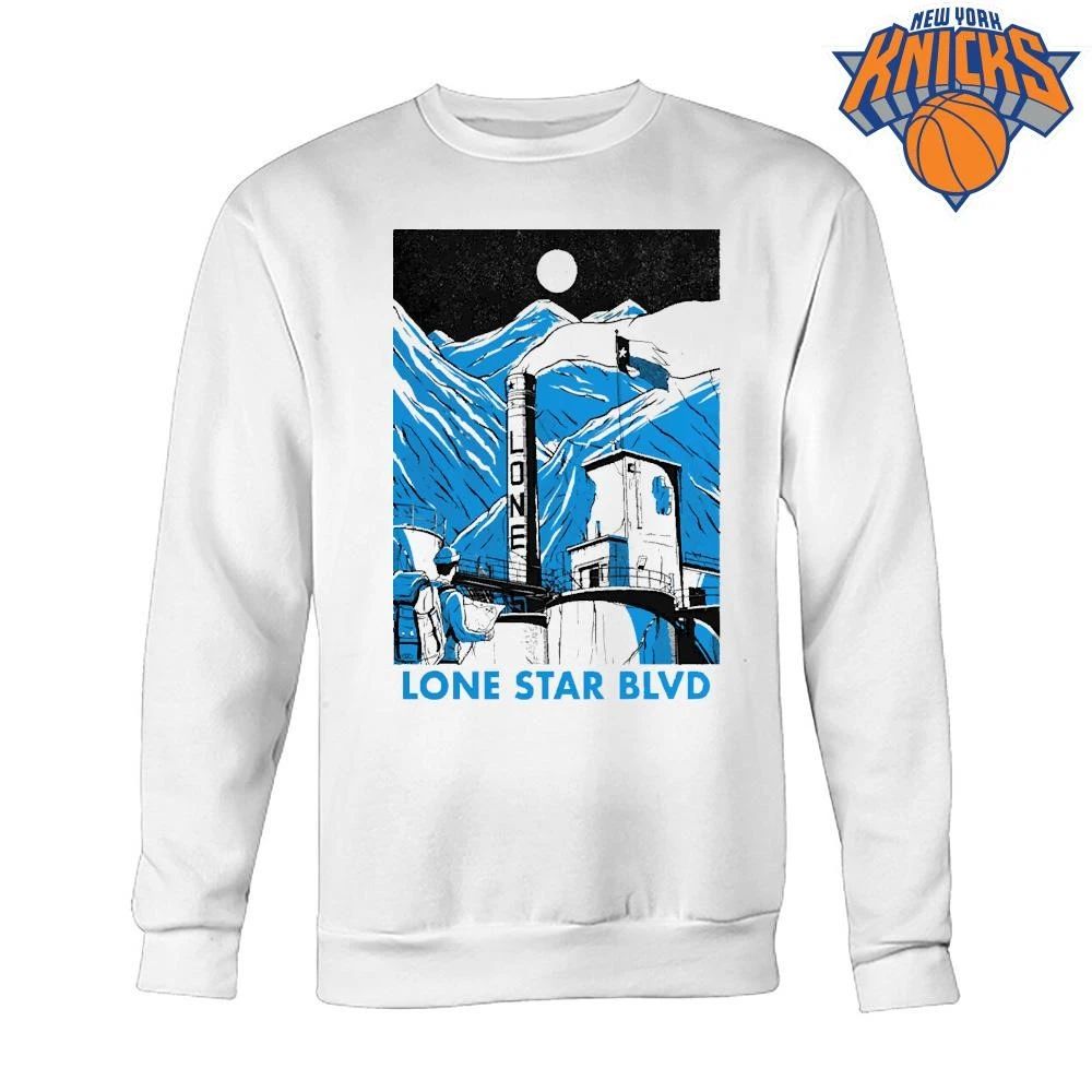 Lone Star Blvd Texas Mountains Factory Industrial Hiking Star Flag Shirt