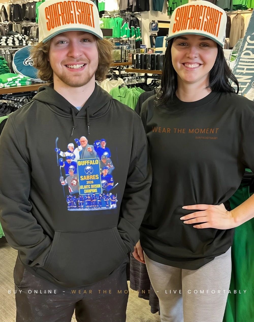 Buffalo Sabres 2026 Atlantic Division Champions banner graphic shirt