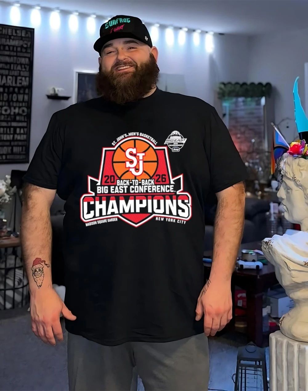 St John’s Men’s Basketball 2026 Big East Tournament Champions back to back shirt