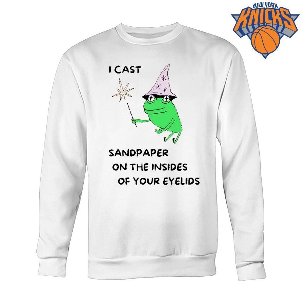 I Cast Sandpaper On The Insides Of Your Eyelids Funny Frog Wizard Meme T Shirt