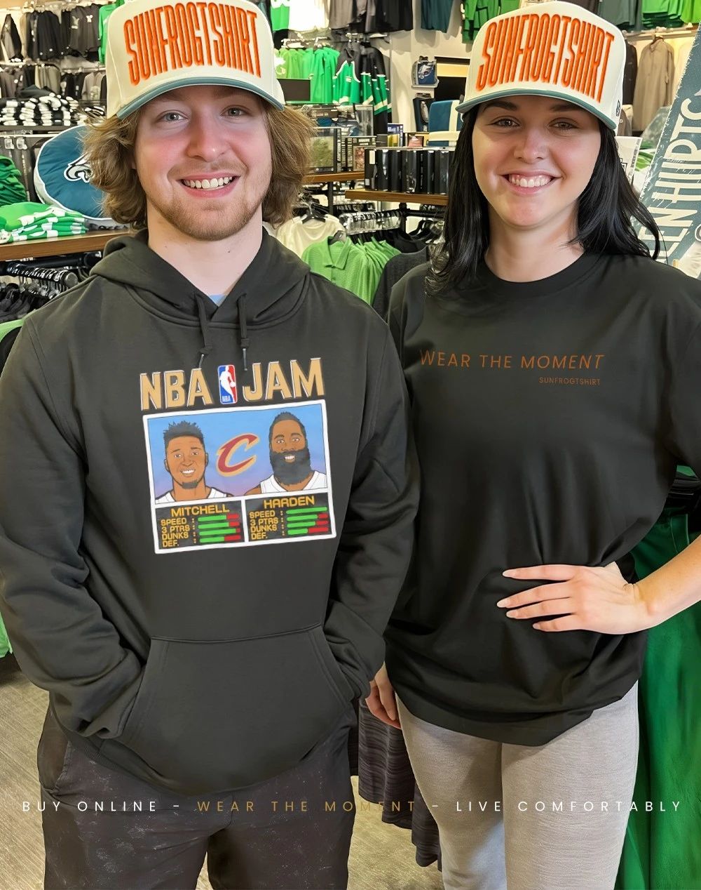Donovan Mitchell and James Harden Cavs Cleveland Cavaliers NBA Jam shirt