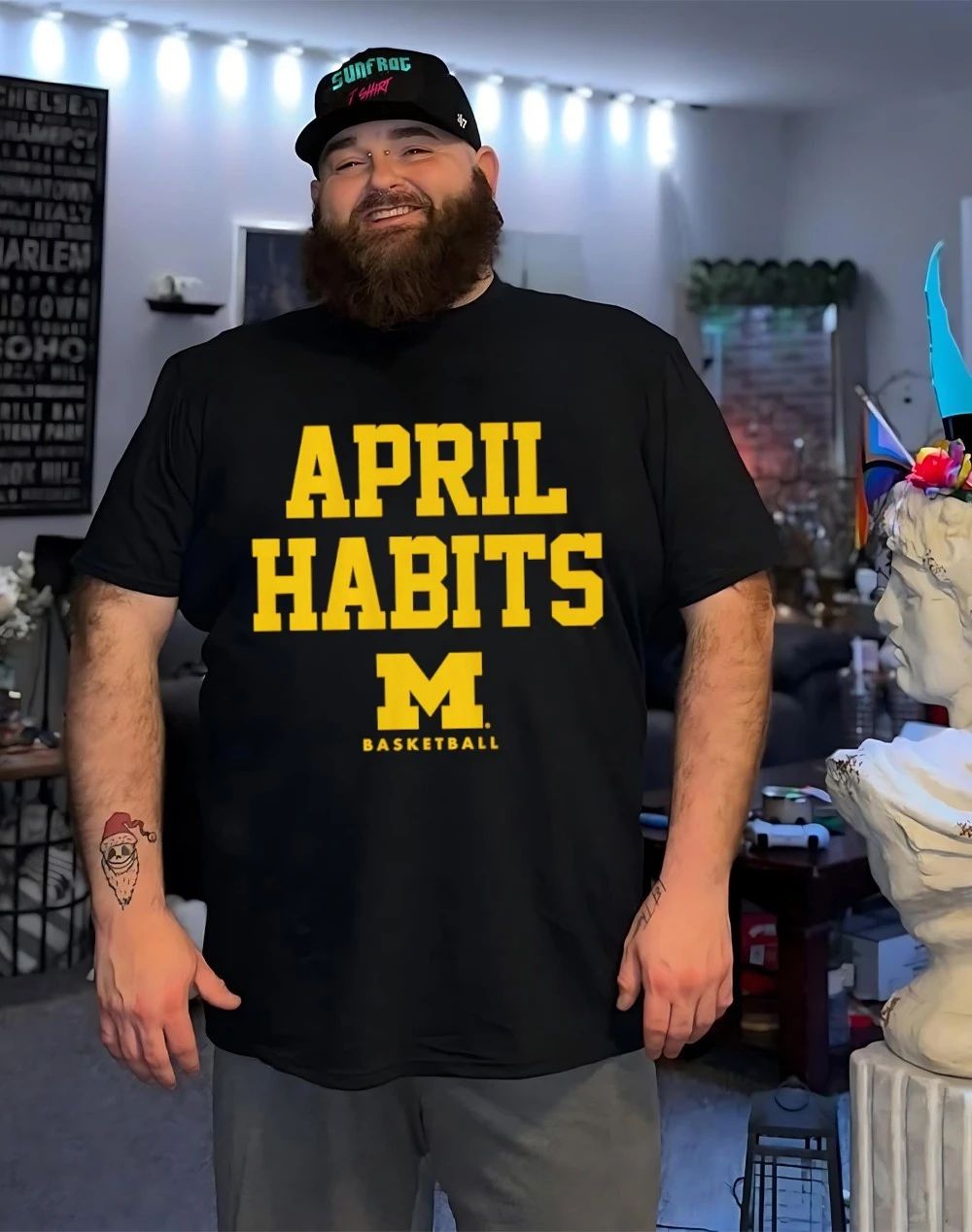 Michigan Basketball April Habits logo shirt