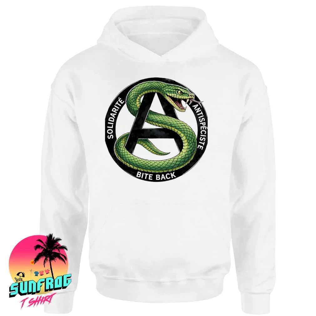 Anarchism snake solidarité antispéciste bite back shirt