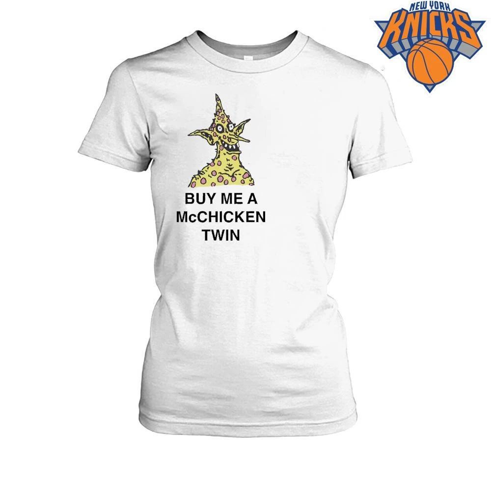 Buy Me A McChicken Twin Funny Yellow Spat Spotted Alien Creature Meme Shirt