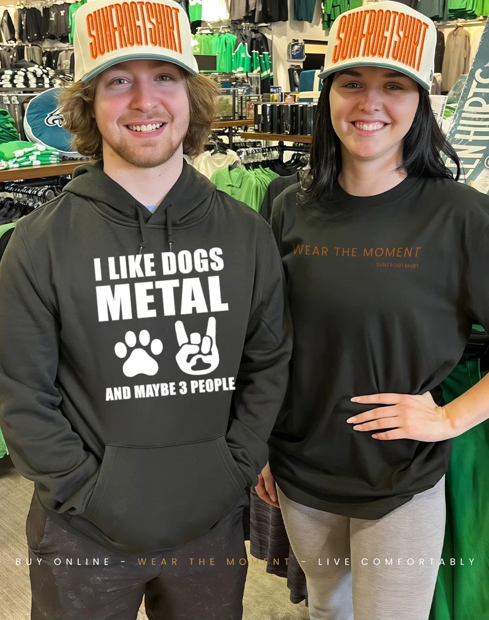 Paw and rock hand sign I like dogs metal and maybe 3 people shirt