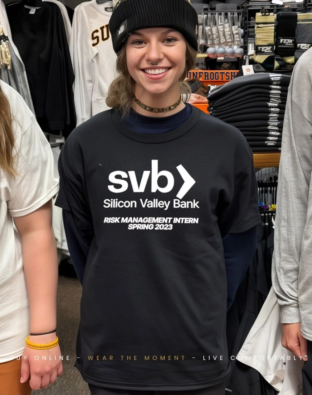 Silicon Valley bank risk management internship spring 2023 humor shirt