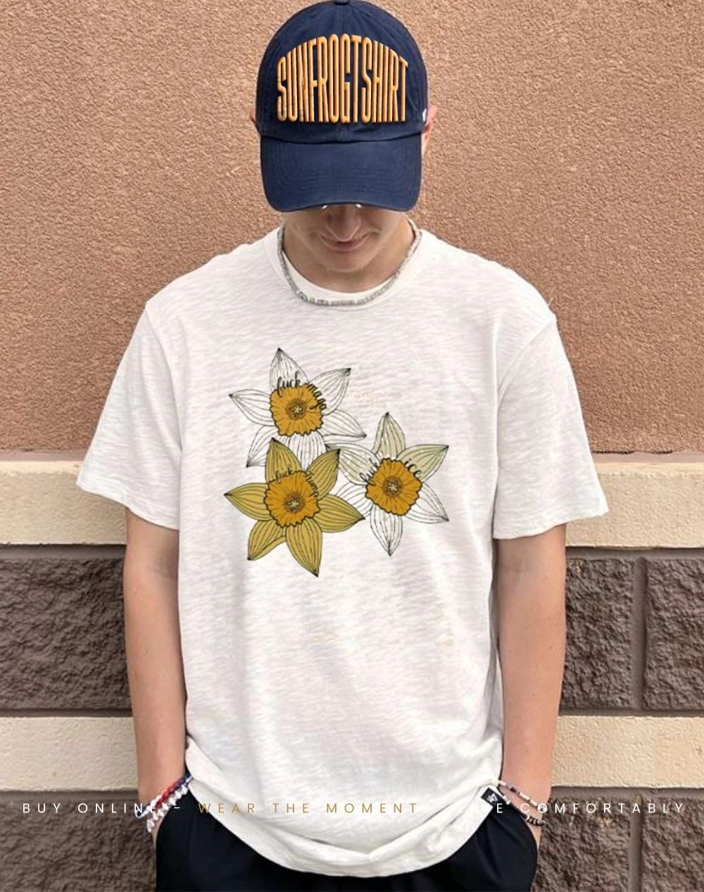 Fuck MAGA Fuck Trump Fuck ICE Yellow Daffodil Trio Shirt