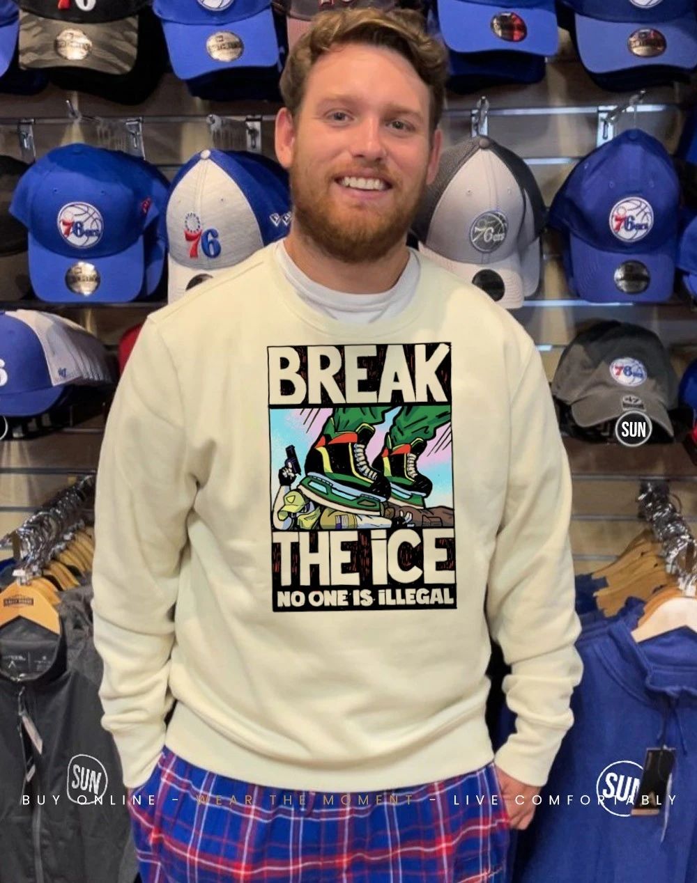 Skating on ICE Break the ICE no one is illegal shirt