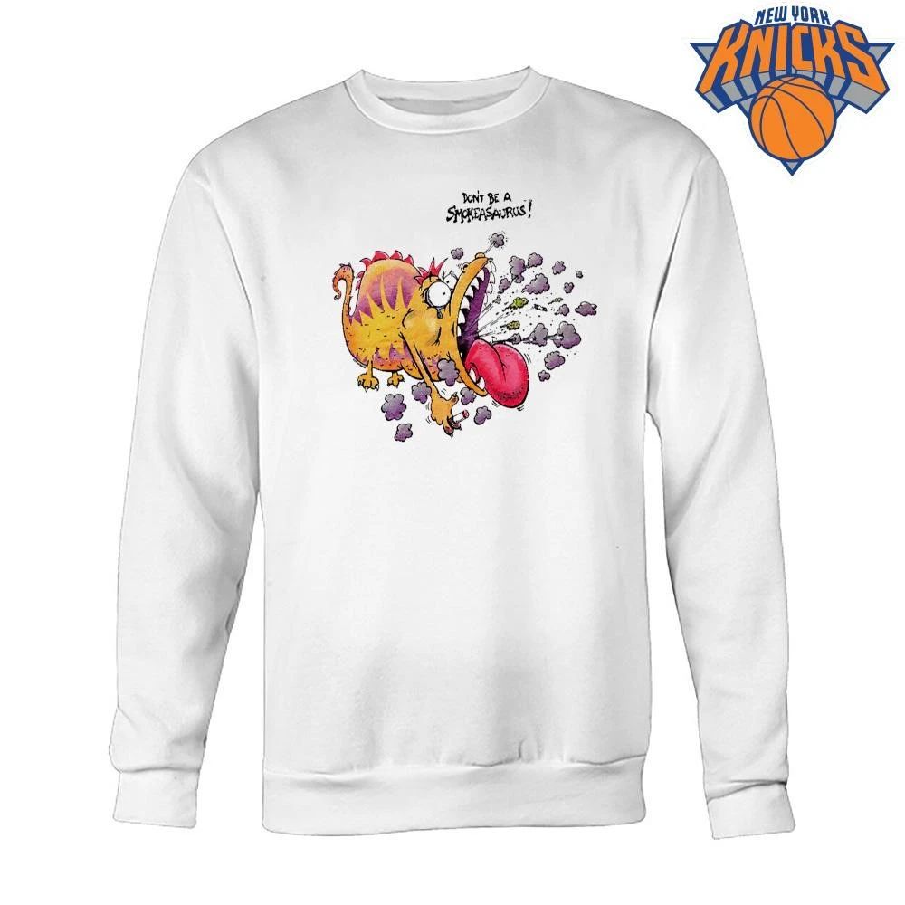 Dont Be A Smokeasaurus Funny Dinosaur Anti Smoking Cartoon shirt