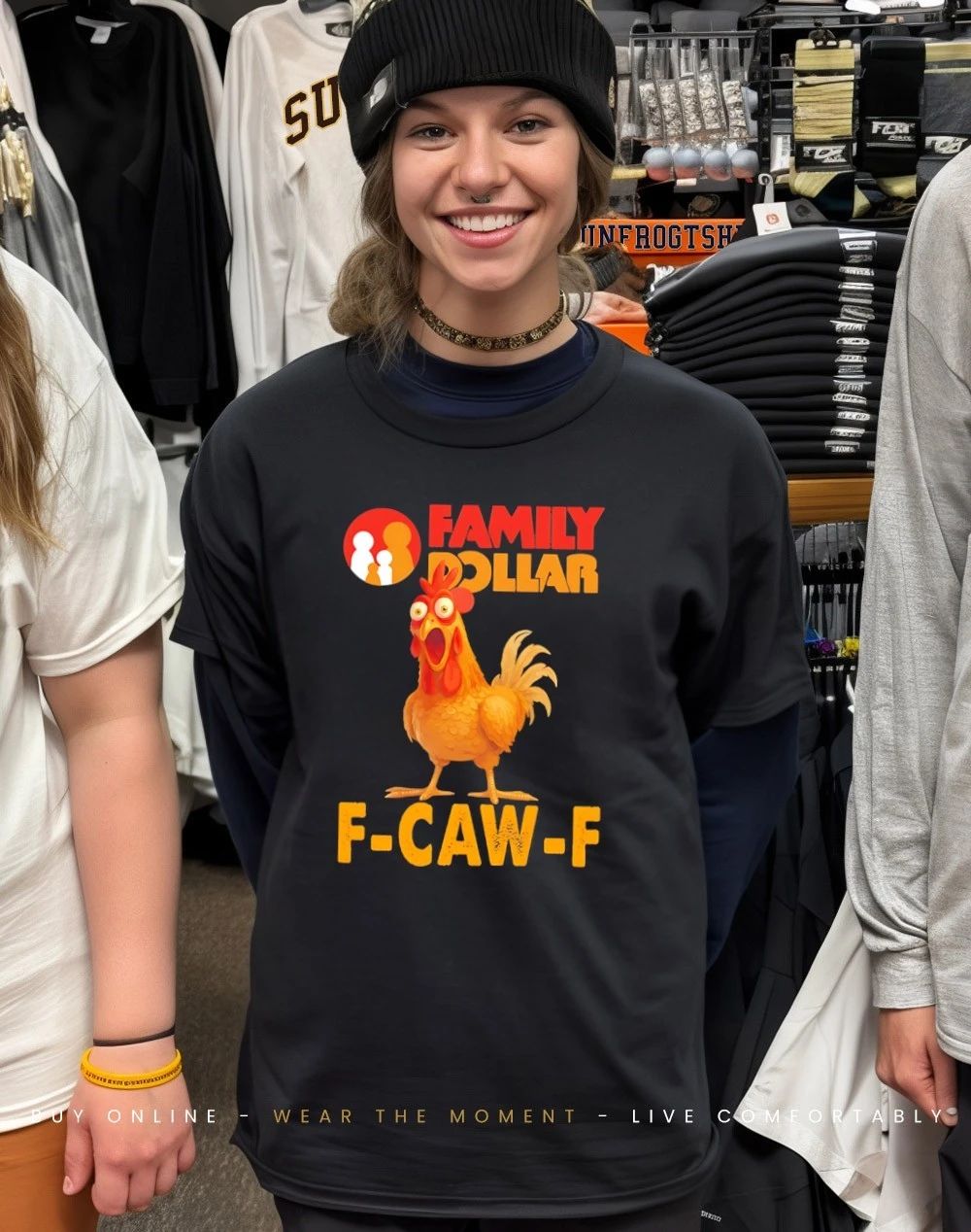 Family Dollar F-CAW-F Chicken funny shirt