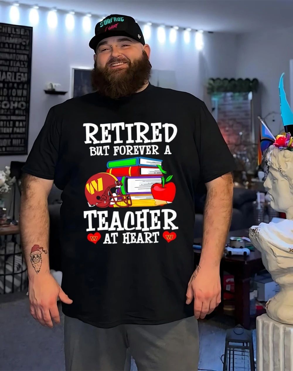 Washington Commanders Retired But Forever a Teacher At Heart shirt