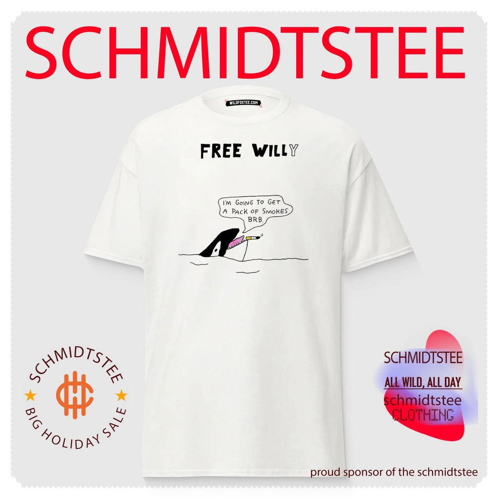 Free Will Free Willy Orca Smoking Cigarette shirt