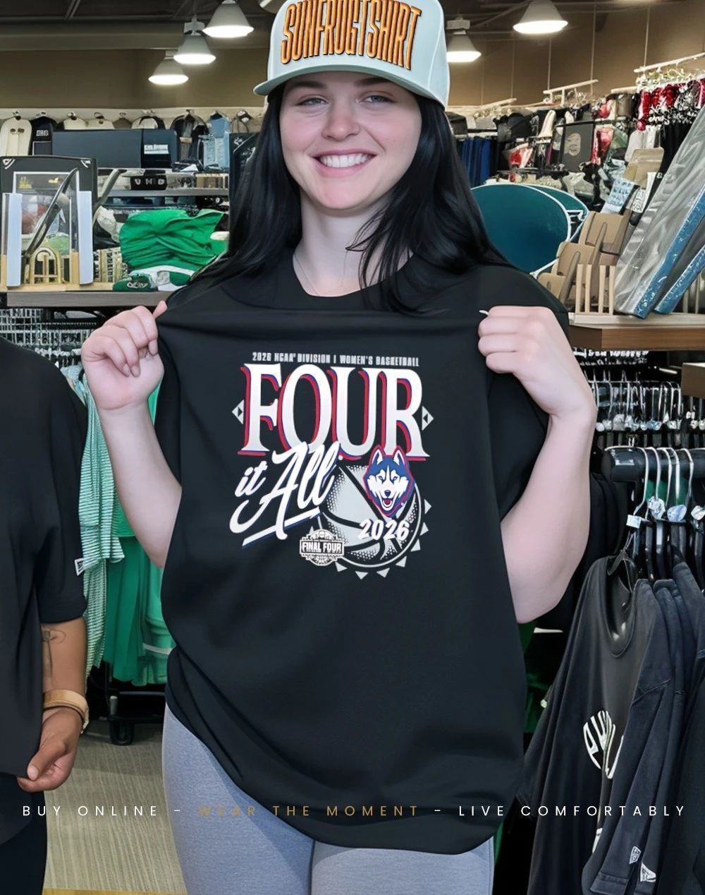 UConn Huskies 2026 NCAA Women’s Basketball Tournament March Madness Final Four Zone Move shirt