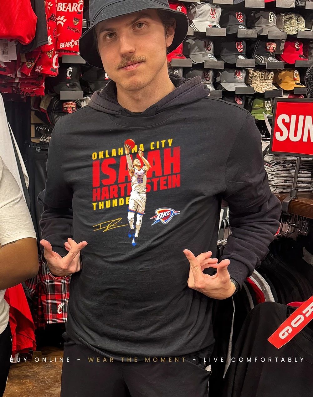 Isaiah Hartenstein Oklahoma City Thunder Slant signature shirt