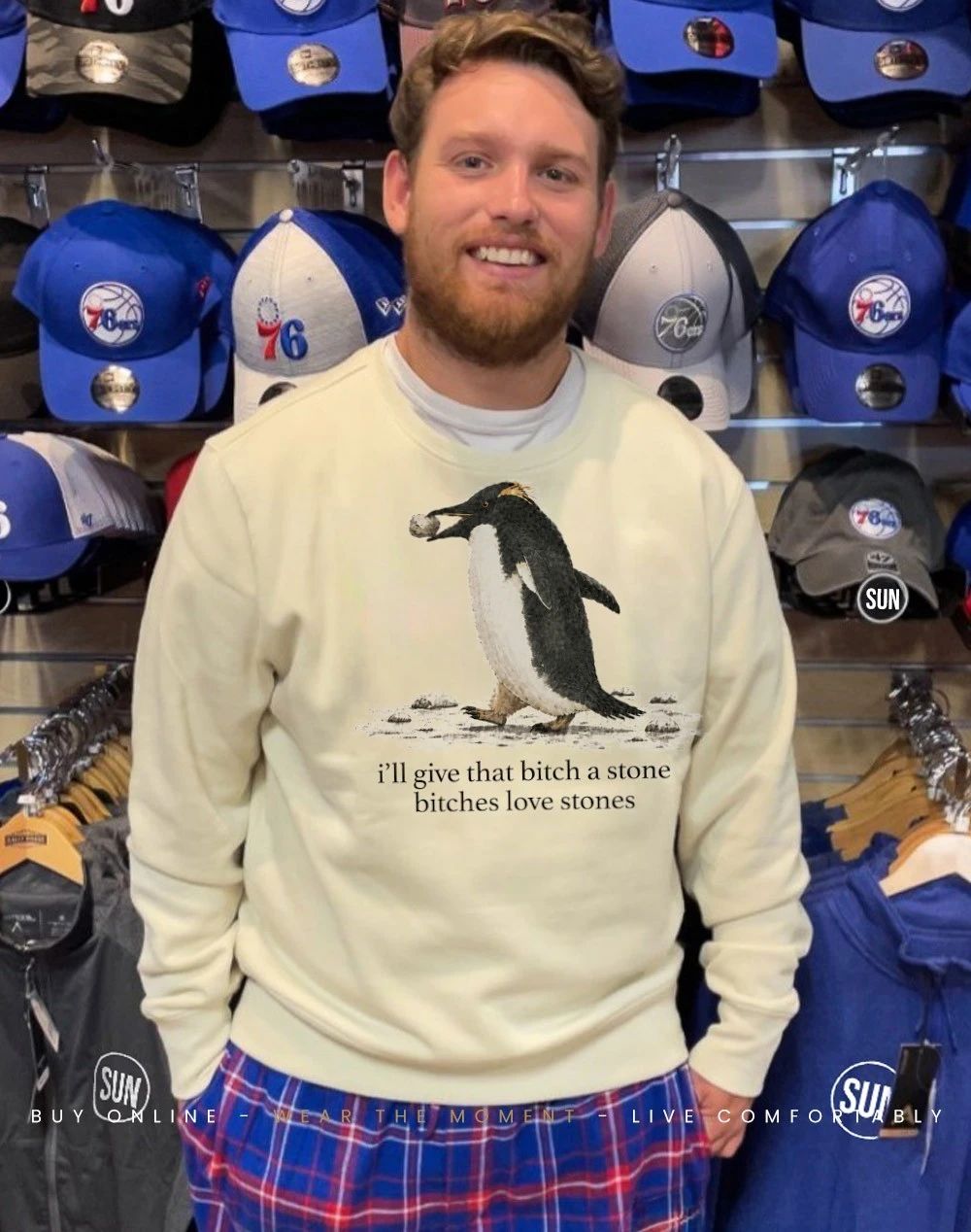 Penguin I’ll give that bitch a stone bitches love stones shirt