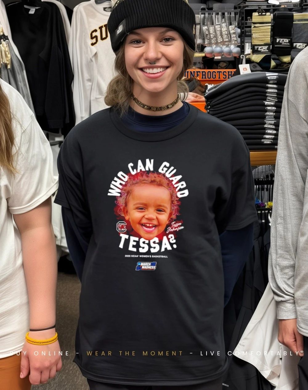 Tessa Johnson South Carolina Women’s Basketball NCAA 2026 who can guard shirt
