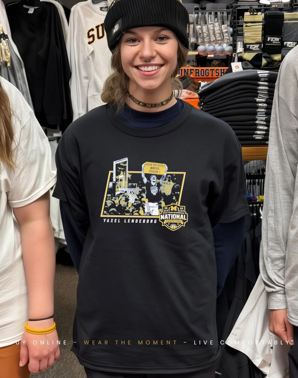 Yaxel Lendeborg Michigan Men’s Basketball National Champions ’26 Shock The World Boys Go Blue shirt