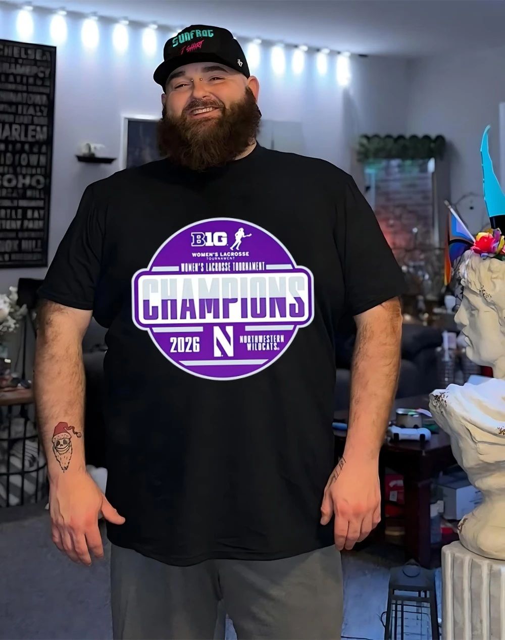 Northwestern Wildcats 2026 Big Ten Women’s Lacrosse Tournament Champions Locker Room shirt