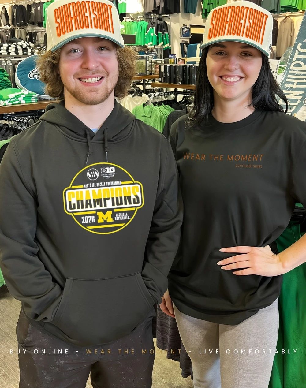 Michigan Wolverines 2026 Big Ten Hockey Champions logo shirt